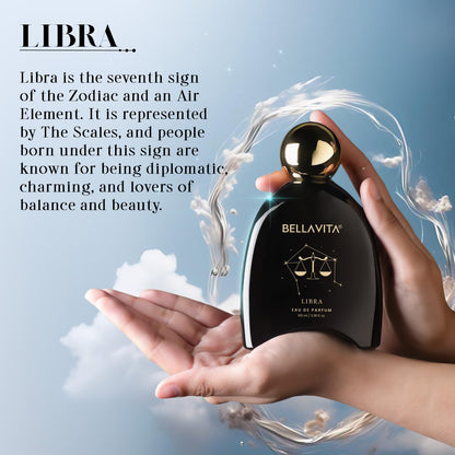BELLAVITA Zodiac Collection Libra EDP Unisex | Spicy, Lavender and Sandalwood | Premium Long Lasting Fragrance Perfume for Men and Women, 100ml
