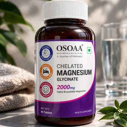 Chelated Magnesium Glycinate 2000mg Tablets â€“ 60 Tablets | High Absorption Magnesium Supplement for Muscle Recovery, Bone Health, Energy & Sleep Support | Non-GMO, Vegan & Easy to Absorb
