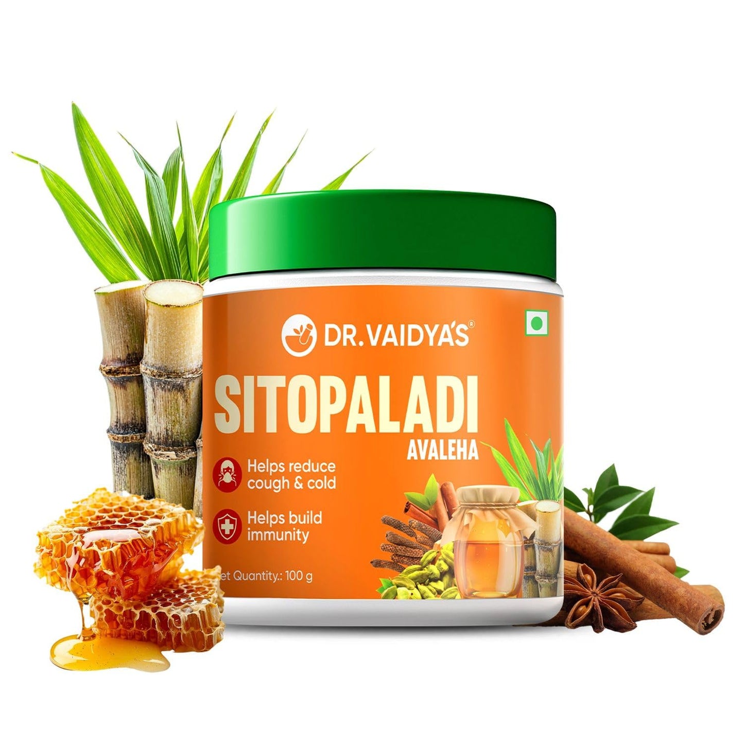 Dr. Vaidyaâ€™s Sitopaladi â€“ 100% Ayurvedic Remedy for Cough, Cold & Immunity Support during Winter, 100g | Sitopaladi for Respiratory Health & Phlegm Relief