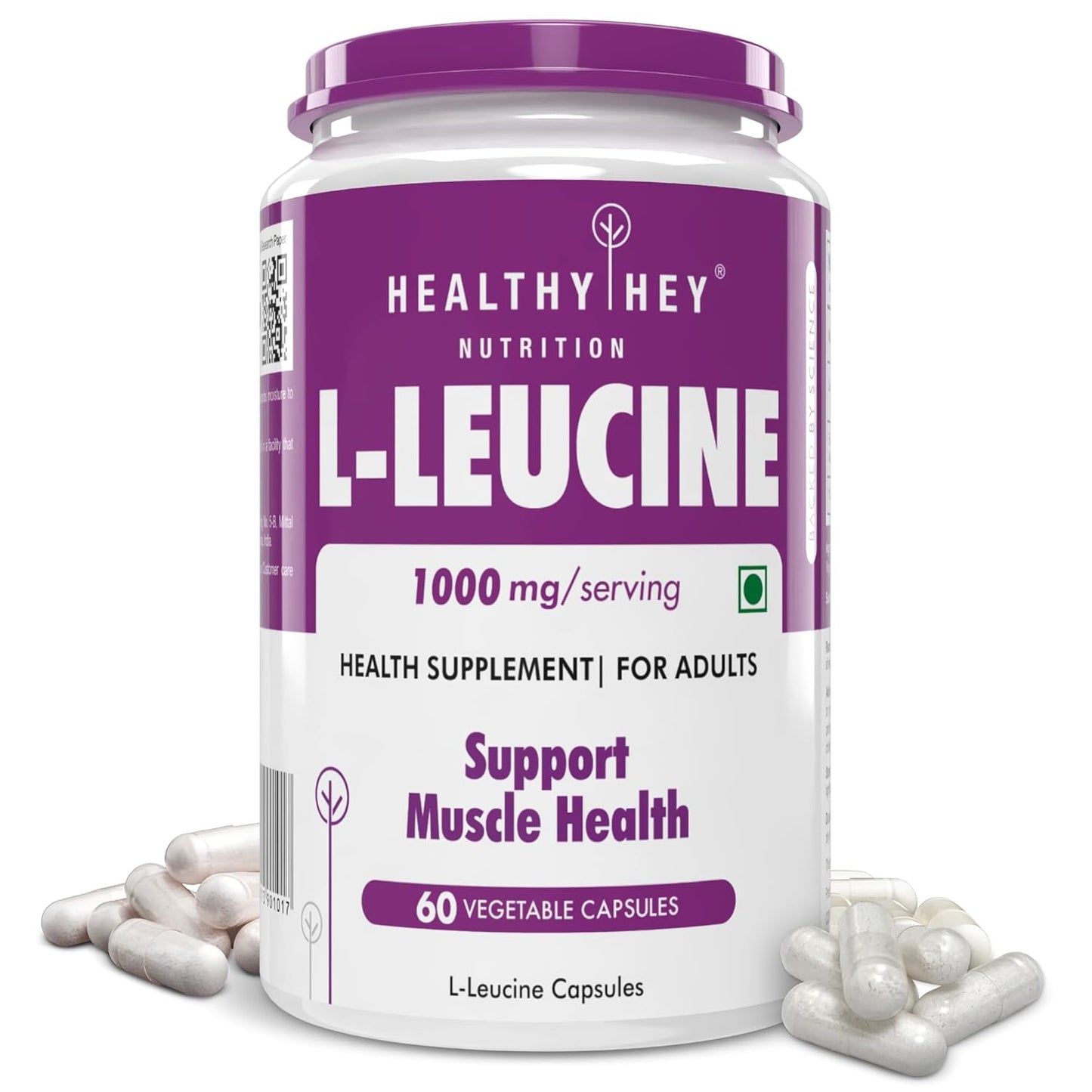 HealthyHey Nutrition L-Leucine 60 Capsules