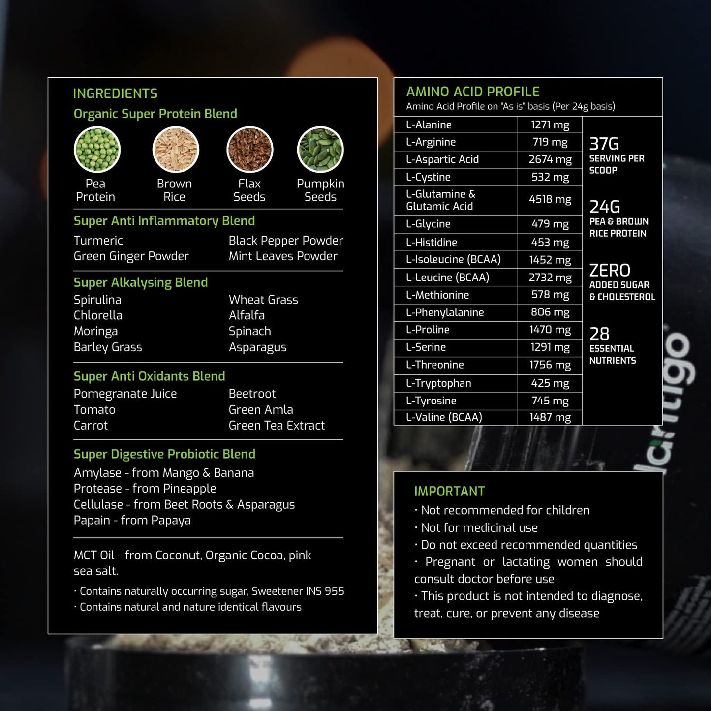 Plantigo Clean Plant Protein Powder | No Preservatives, No Banned Substances | Super Protein Blend - Pea, Brown Rice | Vegan Green Protein For Men, Women (Swiss Chocolate - 36g Travel Pouch | Sachet)