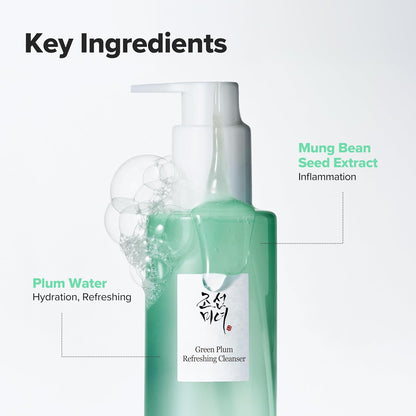Beauty of Joseon Green Plum Refreshing Cleanser (100ml) | Deep Pore Cleansing, Gentle Facial Cleanser for Acne-Prone Skin