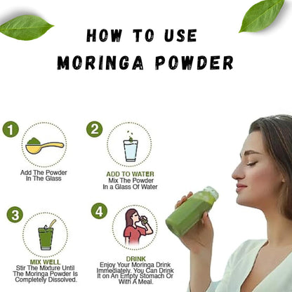 Nutritions Moringa Powder for Weight Loss - 100 Gm | Drumstick Leaf Powder | Natural Multi-vitamin | Anti-Oxidant | Good for Hair & Skin | Pack of 1