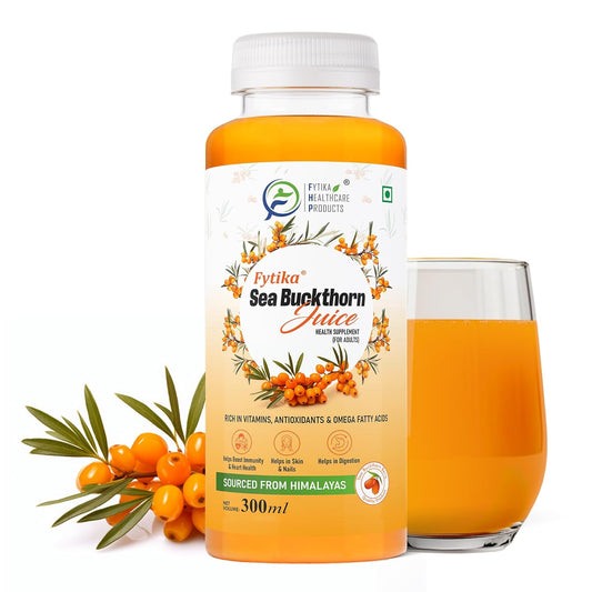 Fytika Himalayan Seabuckthorn Berry Juice â€“ 300ml | Rich in Omega 3, 6, 7, 9 & Vitamin C â€“ Boosts Immunity, Skin Glow & Heart Health | Natural Herbal Juice (Pack of 1)