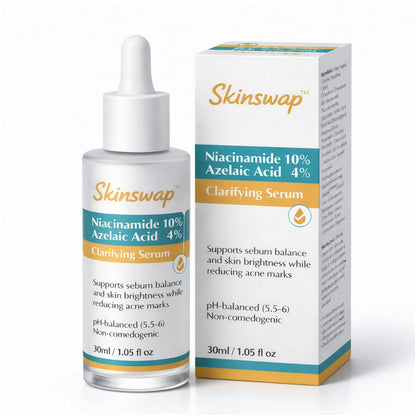 Skinswap Active 14% Niacinamide Serum with Azelaic Acid | Clarifying Face Serum for Brightening & Oil Control | Helps Reduce Acne, Blemishes & Acne Marks | Smooth, Clear-Looking Skin | For Women & Men | 30 ml