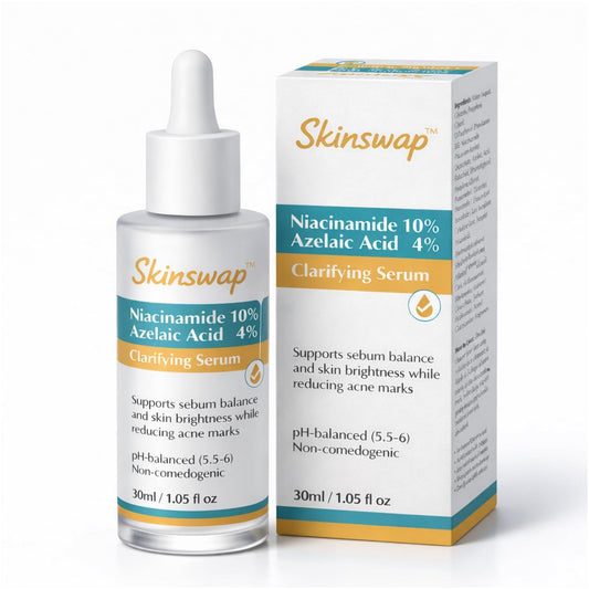 Skinswap Active 14% Niacinamide Serum with Azelaic Acid | Clarifying Face Serum for Brightening & Oil Control | Helps Reduce Acne, Blemishes & Acne Marks | Smooth, Clear-Looking Skin | For Women & Men | 30 ml