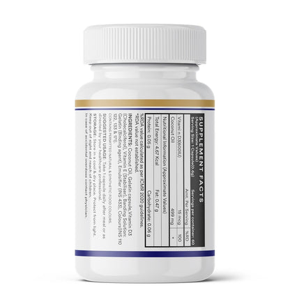 INLIFE Vitamin D3 600 IU Cholecalciferol Supplement with Coconut Oil for Better Absorption, For Men & Women, Immunity, Bone Health, Muscles - 60 Liquid Filled Capsules (Pack of 1)