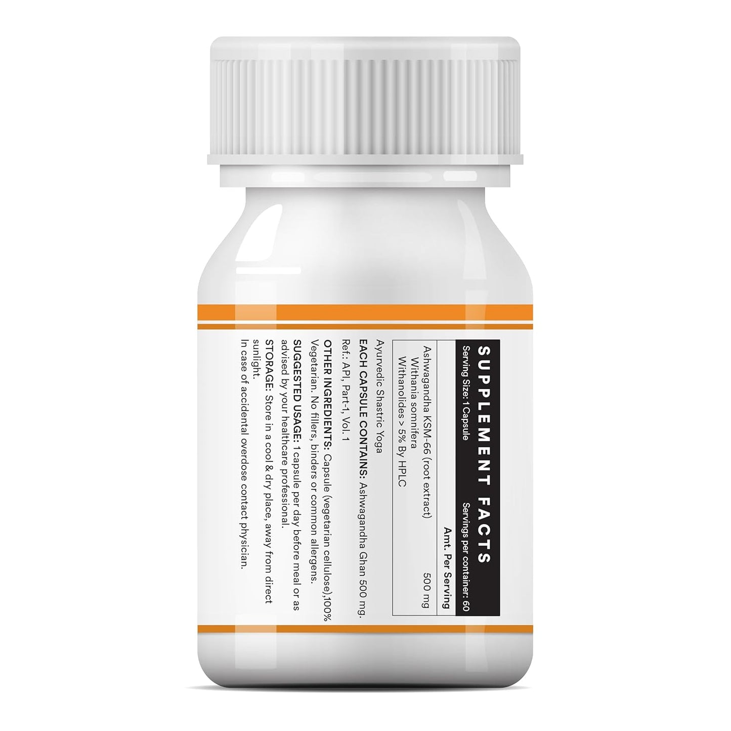 INLIFE Ashwagandha KSM-66 (500 mg) | 60 Capsules | Extra Strength Natural Formulation | Supports Strength, Energy | Withania Somnifera Extract (Pack of 1, 60, count)
