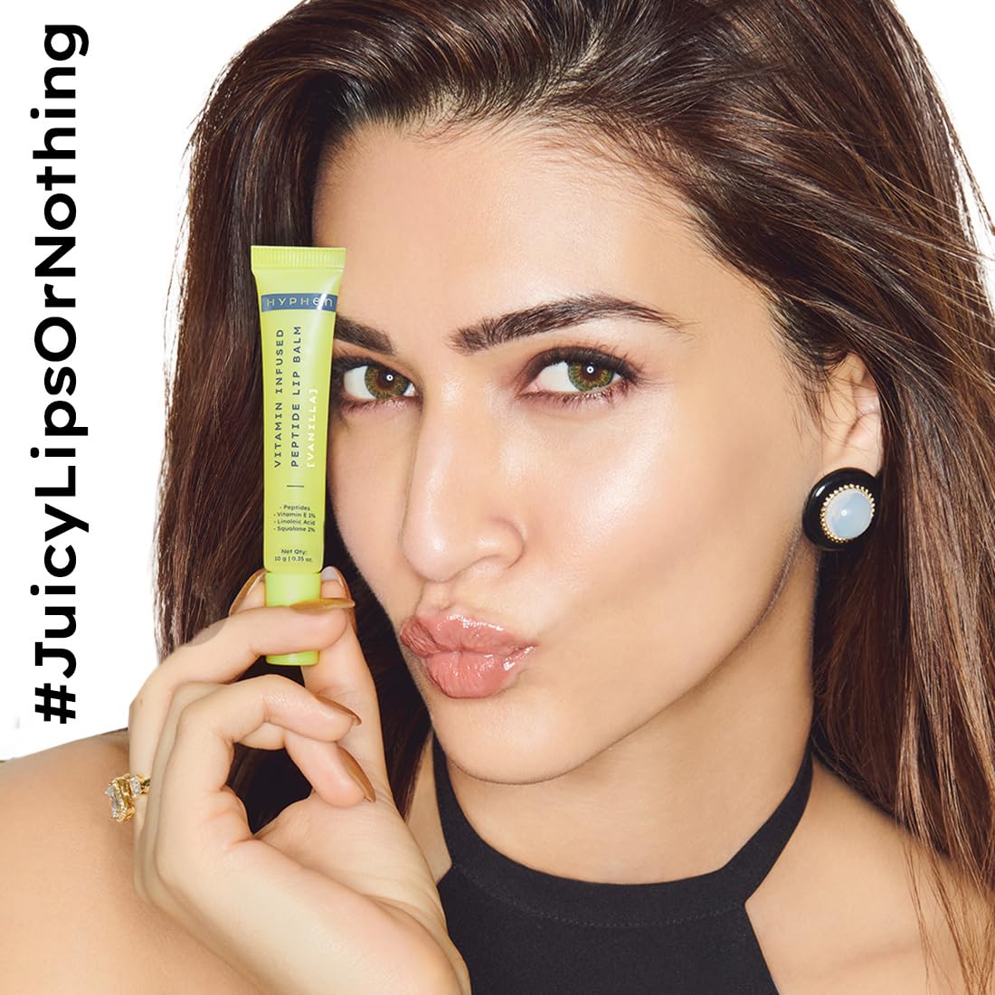 Hyphen-Vitamin Infused Peptide Lip Balm-Vanilla for Dry & Chapped Lips|Hydrating & Moisturizing Lip Balm for Unisex|for Dark Lips|Smoothen Lips & Repair Moisture Barrier|Vegan,SLS & Parabens Free|10gm