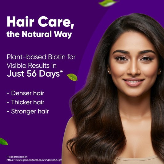Dr. Vaidyaâ€™s Biotin Tablets for Hair Growth | Ayurvedic Hair Vitamins with Amla, Bhringraj & Bamboo Shoot | Natural Biotin Supplements for Hair Regrowth, Thinning Hair, Skin Glow & Stronger Nails (60 Tablets)