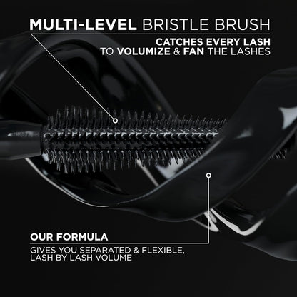 Lâ€™Oreal Paris Voluminous Panorama Waterproof Mascara Volumizing, Clump Free, Smudge free, Long-lasting, Black, 9.9ml