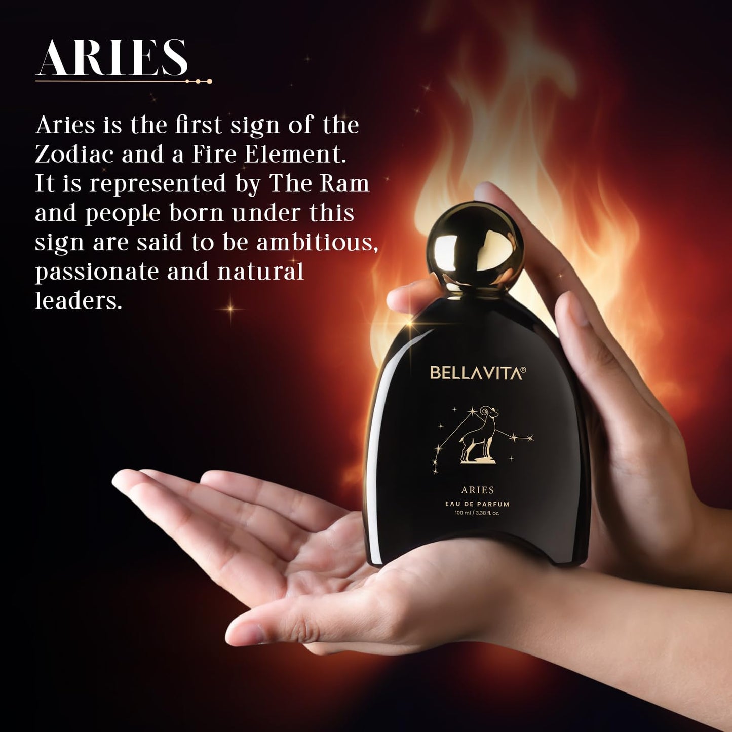 BELLAVITA Zodiac Collection Aries | Long Lasting Perfume for Man and Woman | EDP 100ml | Oud, Floral and Musk Premium Unisex Fragrance for Men and Women