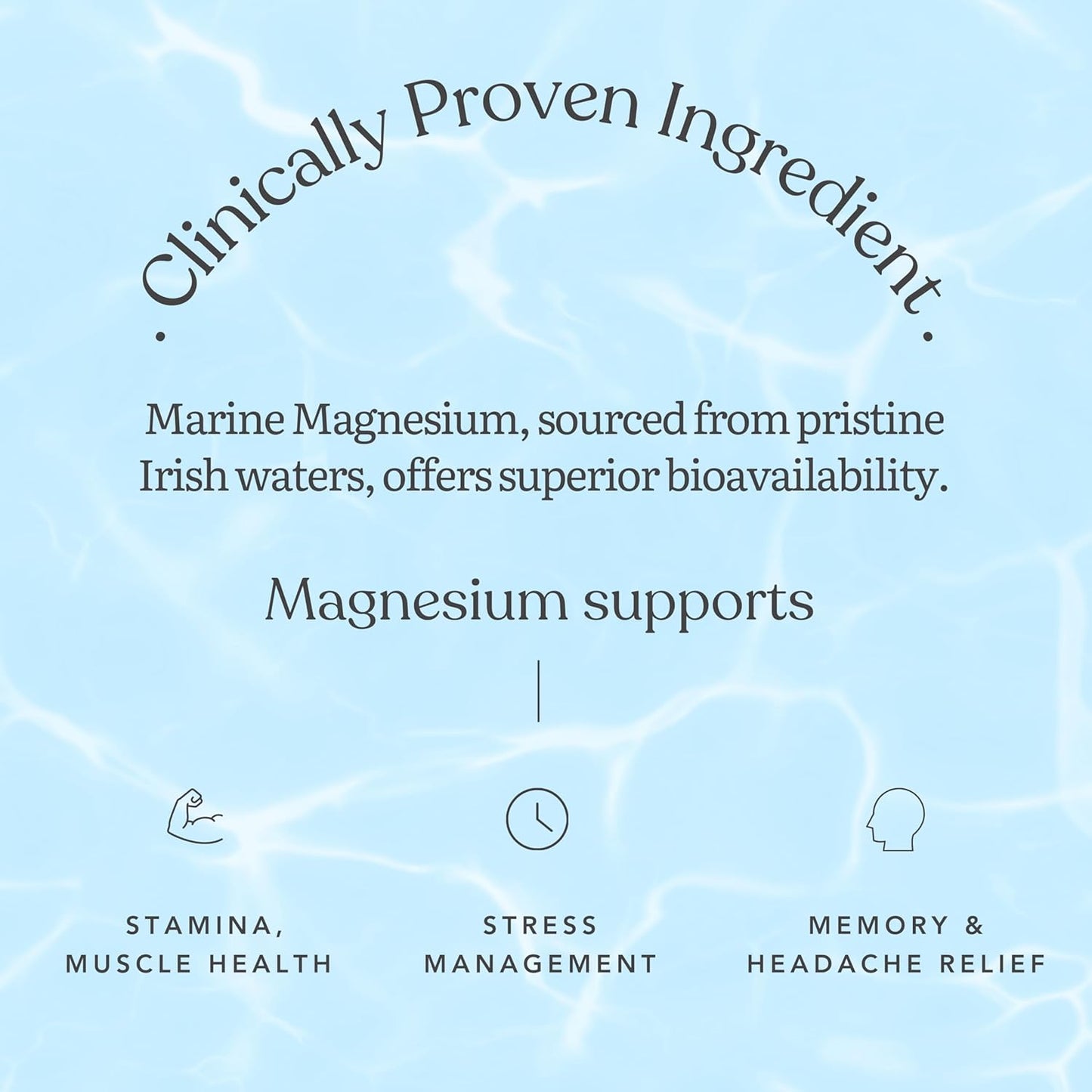 Earthful Marine Magnesium | Sourced from Ireland Sea Waters | For Restful Sleep, Stress Relief, Muscle Relaxation | 30 Capsules (30 Days Pack)