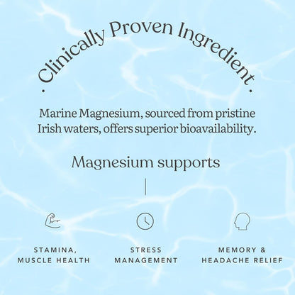 Earthful Marine Magnesium | Sourced from Ireland Sea Waters | For Restful Sleep, Stress Relief, Muscle Relaxation | 30 Capsules (30 Days Pack)