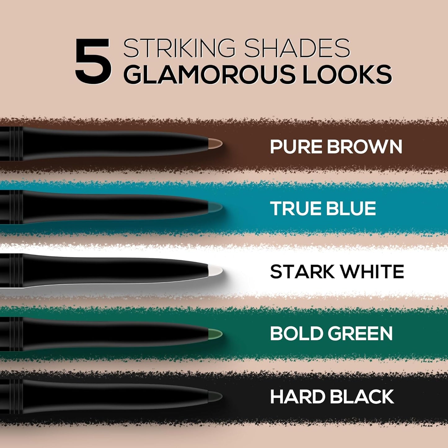 RENEE Pure Brown Kajal Pen with Sharpener |24 Hrs Stay Long Lasting Kohl Pencil |Matte Finish, Rich Color Payoff |Smudge & Water Proof with One Swipe Application Formula - 0.30gm