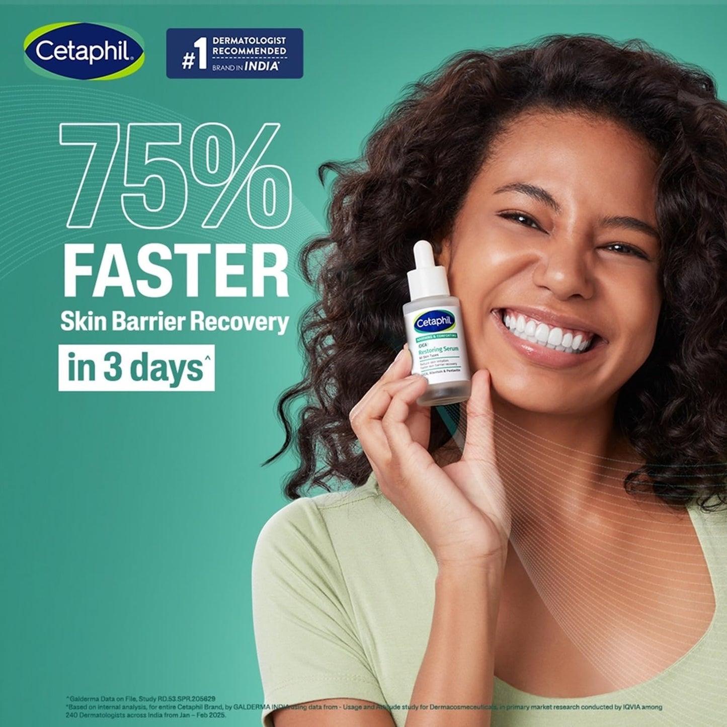 Cetaphil CICA Restoring Serum 30ml | 75% Faster Skin Barrier Recovery in 3 Days | Soothes Sensitive Skin | Improves Tone & Dullness | Fragrance-Free & Hypoallergenic