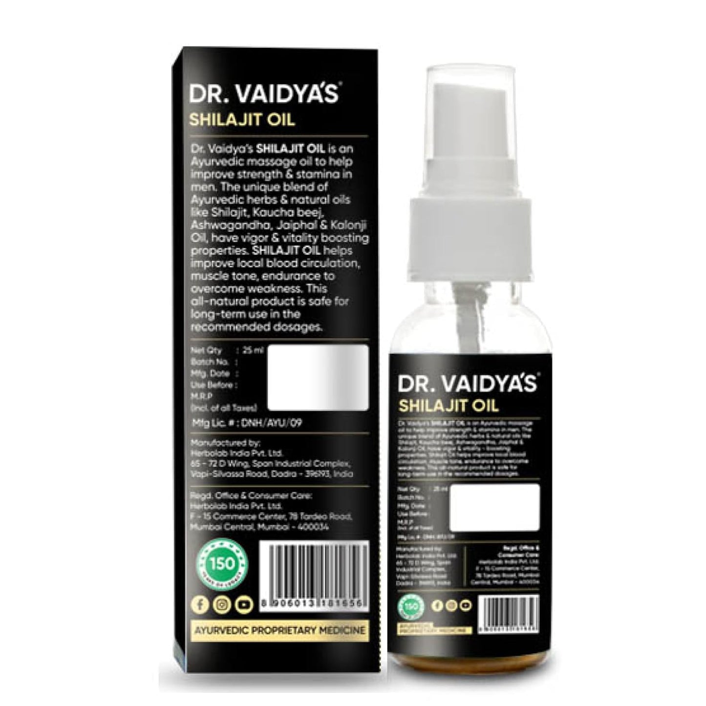 Dr. Vaidyaâ€™s Shilajit Oil for Men â€“ Ayurvedic Massage Oil for Strength, Stamina & Recovery | 100% Natural Shilajit Oil with Ashwagandha & Gokshura â€“ Shilajit for Men, 30ml