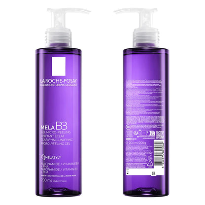 La Roche-Posay Mela B3 Anti-Dark Spots Face Wash for Pigmented skin| Micro-Peeling Exfoliating Anti-Pigmentation Cleanser with Melasyl & Niacinamide, 200 ml