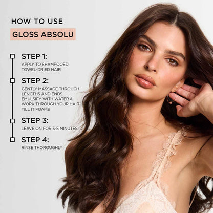KÃ©rastase Gloss Absolu Anti-Frizz Foaming Conditioner For Bouncy, Glossy Hair | Fine To Medium Hair | 4-Days Anti-Frizz | With Hyaluronic & Glycolic Acid, Wild Rose-In-Oil | 250ml