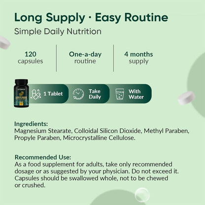 Ambrosial Lionâ€™s Mane Mushroom Supplement with Black Pepper â€“ 2000 mg per Serving | 120 Vegan Tablets | Mushroom Extract to support Focus, Clarity & Wellness