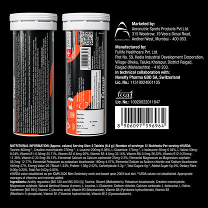 Fast&Up NightOut | 10 Effervescent tabs | Instant Hangover Relief | Helps detoxify liver | Rapid hydration & energy | Helps prevent Hangover | Zero sugar | Fizzy lemon flavour