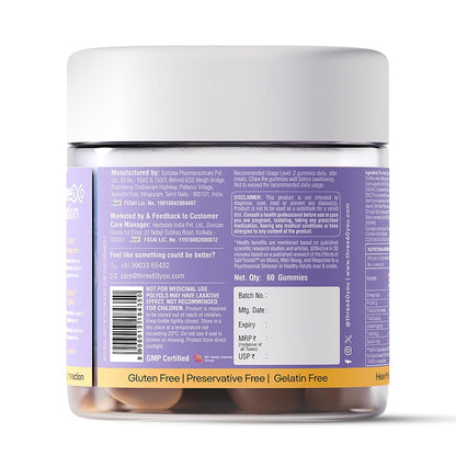 three60 STRESS RELIEF Gummies |Reduces Stress & Cortisol Levels |Helps in Anxiety Relief & Calms Mind |KSM-66Â® Ashwagandha, Safrâ€™InsideTM (Saffron), Lavender|Non-Habit Forming|30 Stress Relief Gummies