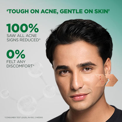 Garnier Men Acno Fight Gentle Cleanser Facewash | For Acne-Prone, Sensitive Male Skin | 100g