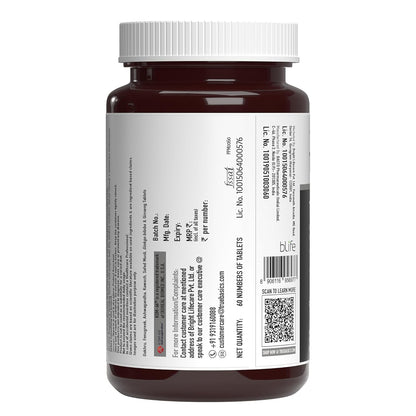 TrueBasics T-Boost, Testosterone Supplement for Men (60 Tablets) | With KSM 66 Ashwagandha, Safed Musli, Gokshura, & Ginseng | For Energy, Stamina & Muscle Strength