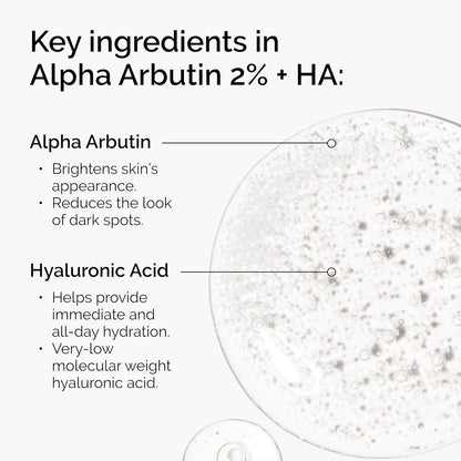 The Ordinary Alpha Arbutin 2% + HA, Brightens Skin and Targets Dark Spots, 30ml