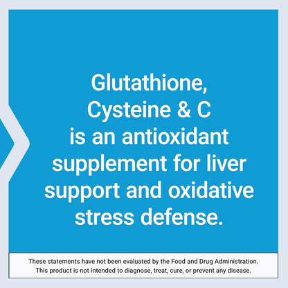 Life Extension Glutathione, Cysteine & C, 500 mg of Vitamin C, Powerful antioxidant Supplement to Support Liver Health, Gluten-Free, Non-GMO, 100 Capsules