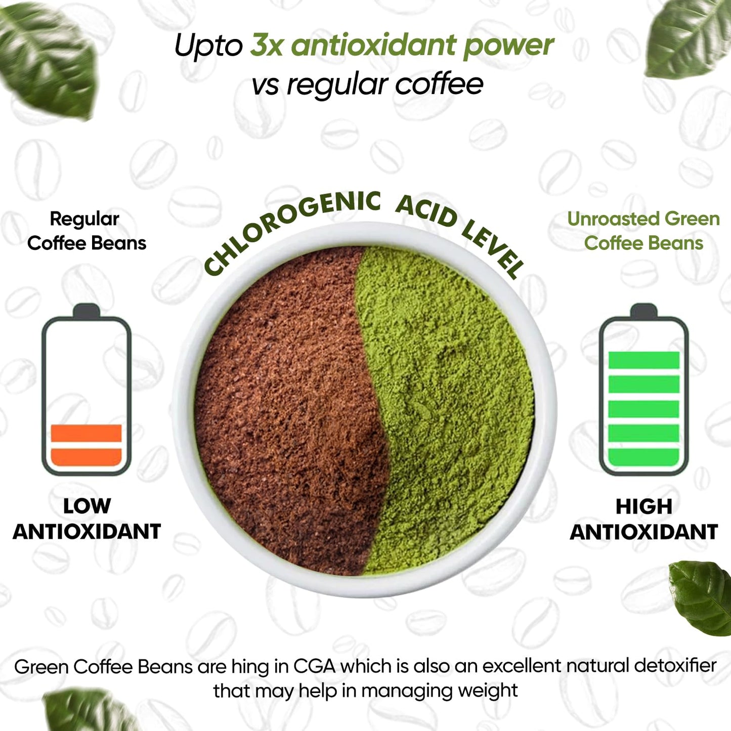 Herbal Max Green Coffee Powder | Natural Weight Management & Energy Support | Organic, All-Natural Supplement for Digestion, Metabolism & Daily Wellness | 100 g