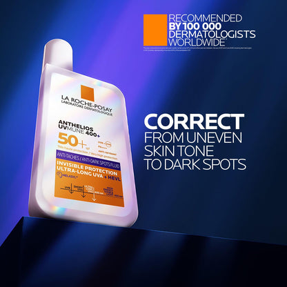 La Roche-Posay Anthelios Sunscreen UVMune Anti-Dark Spot Fluid SPF50 PA++++ Broad Spectrum| Anti-pigmentation Even Tone Sun Protection for Face with Melasyl, 50 ml
