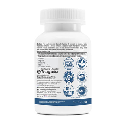 TrexgenicsÂ® L-ORNITHINE Stable form as L-Aspartate 500mg Urea Detox, Protein Metabolism, Liver Support (60 Vcaps) (1)