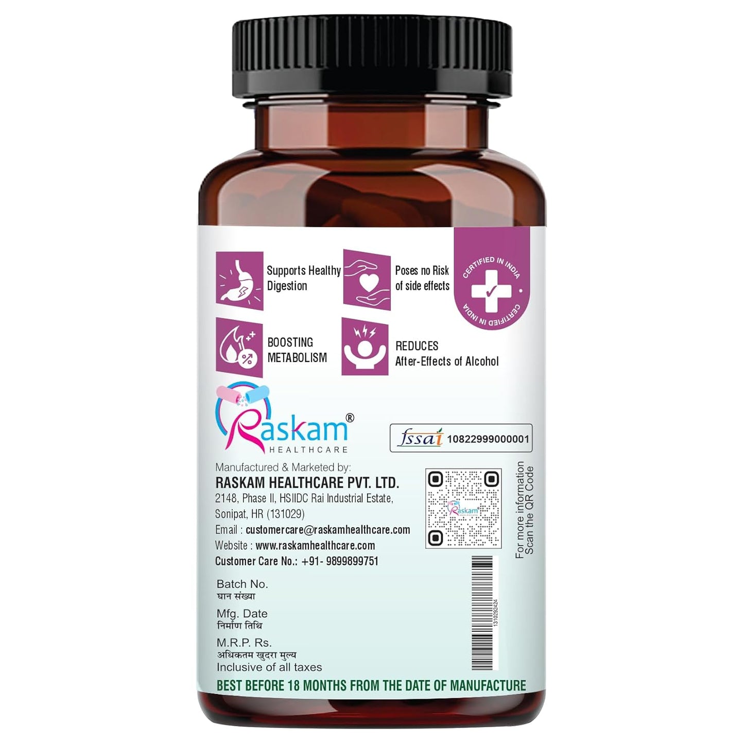 Party Well 60 Capsules- Anti Hangover Formula- Prevents hangover & Helps Support liver. Herbal Solution, Safe, Effective & Clinically Proven