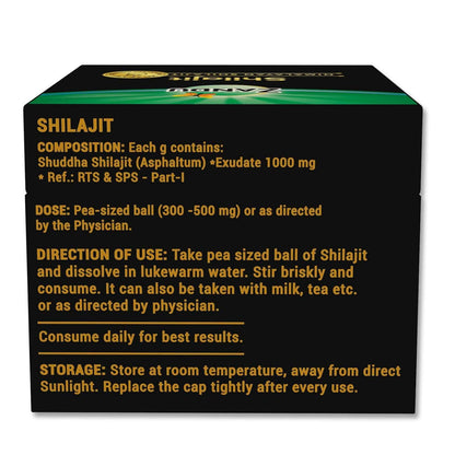 Zandu Pure Himalayan Shilajit Resin, 20 Grams (Pack of 1) | Natural & Ayurvedic| Helps Enhance Strength & Stamina | Maintains Overall Holistic Wellness, 40 Servings