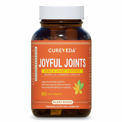 Cureveda Herbal Joyful Joint Support Supplement Tablets For Bone,Joint Wellness (60 Tablets)