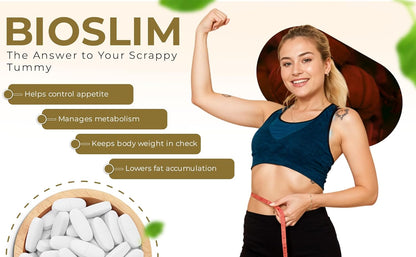 SUNOVA Bioslim Fat Burner Capsules â€“ Organic Weight Management Formula Made of Garcinia Cambogia and Green Coffee Bean Extracts 60 Tablets (Pack of 1)