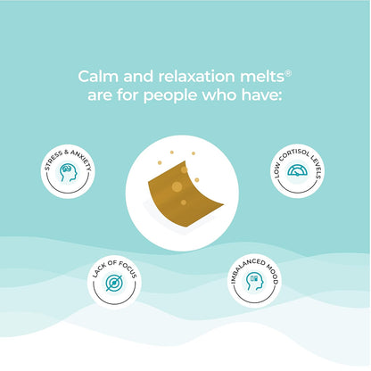 Wellbeing Nutrition Melts Calm & Relaxation | Suntheanine L-theanine, Magnesium & Chamomile - Natural Stress & Anxiety Relief to Uplift Mood and Reduce Cortisol (30 Oral Strips)