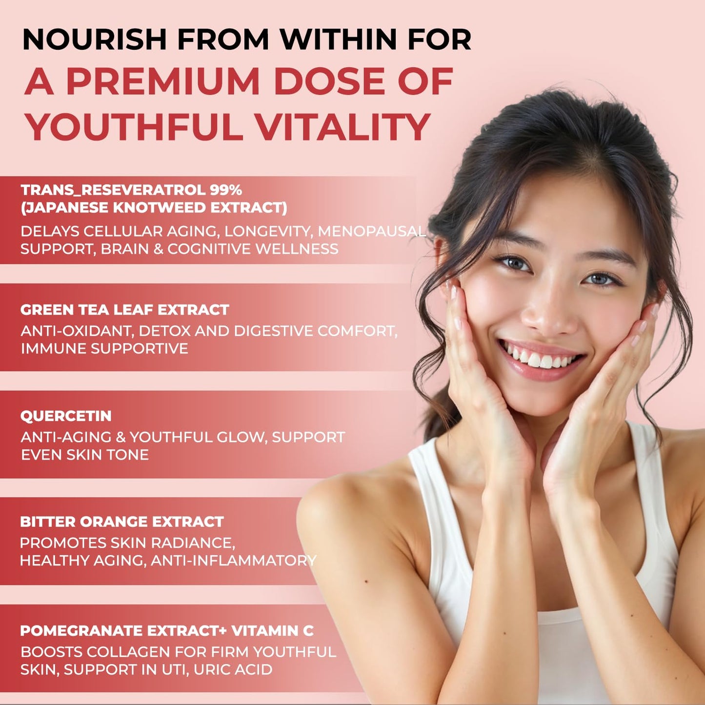 The Body Reserve Age Blocker â€“ Trans-Resveratrol 99% Japanese Knotweed Extract | Quercetin, Green Tea, Bitter Orange & Pomegranate | Powerful Antioxidant & Anti-Aging Supplement 60 Veg Capsules