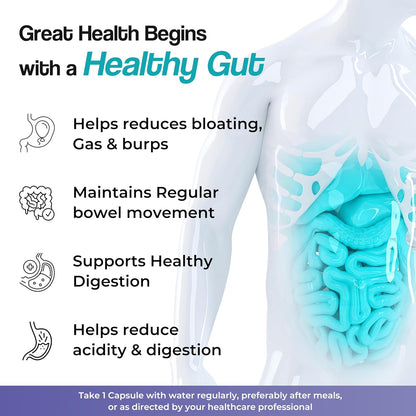 Health Veda Organics Digestive Enzyme Capsules | For Better Digestive Function, Healthy Gut, & Health Management | 60 Veg Capsules for both Men & Womenâ€¦