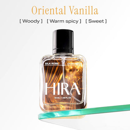 HIRA Silk Robe Perfume for Women 50 ml |arm & Sensual Evening Fragrance |Long Lasting Eau de Parfum Premium Luxury Fragrance | Gifts for Girlfriend, Mother's Day & Date Night Perfume