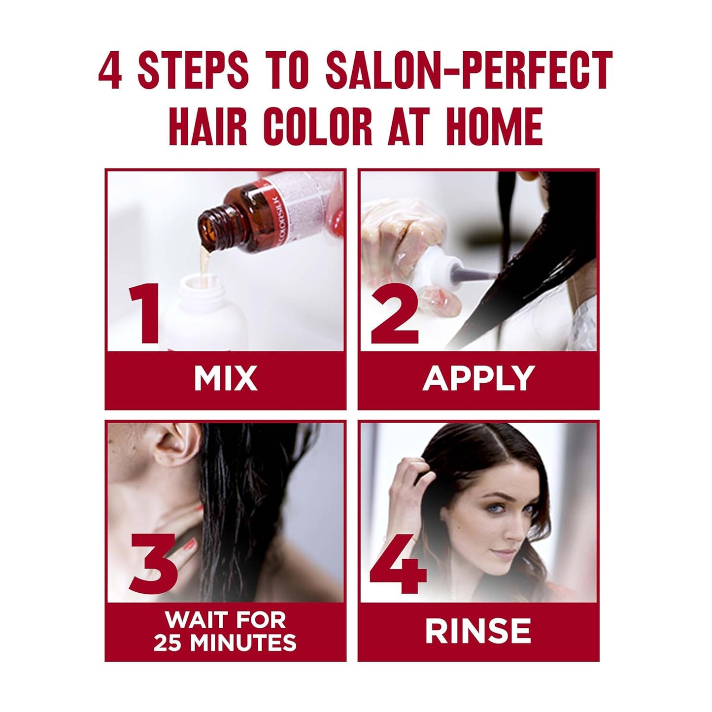 Revlon Color Silk Hair Color (3D Color Gel Technology) with Keratin, Dark Brown 3N (40 ML+40 ML +11.8 ML)