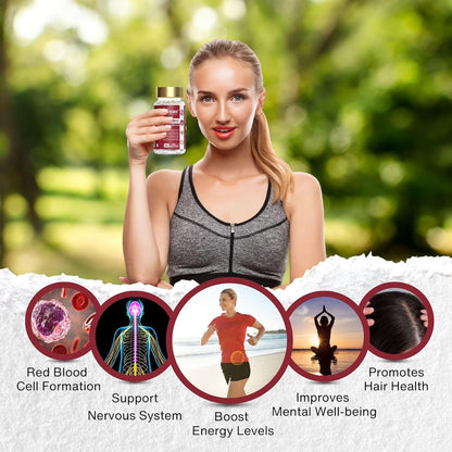 Balancekart Vitamin B12 Supplements for Men & Women, 1500mcg Vitamin B12 Tablets to Improve Red Blood Cell Formation, Boosts Energy Level, 60 Tablets