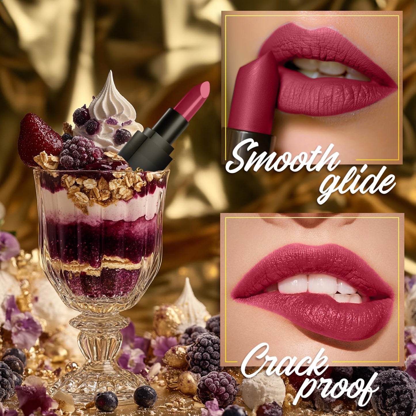 FACES CANADA Comfy Matte Wow Bullet Lipstick - Berry SoufflÃ© (Pink) 4.2g | Smooth Matte Finish | Highly Pigmented | Long Lasting | Super Hydrating | Glides Effortlessly | One Swipe Application | Non Drying | No Cracking