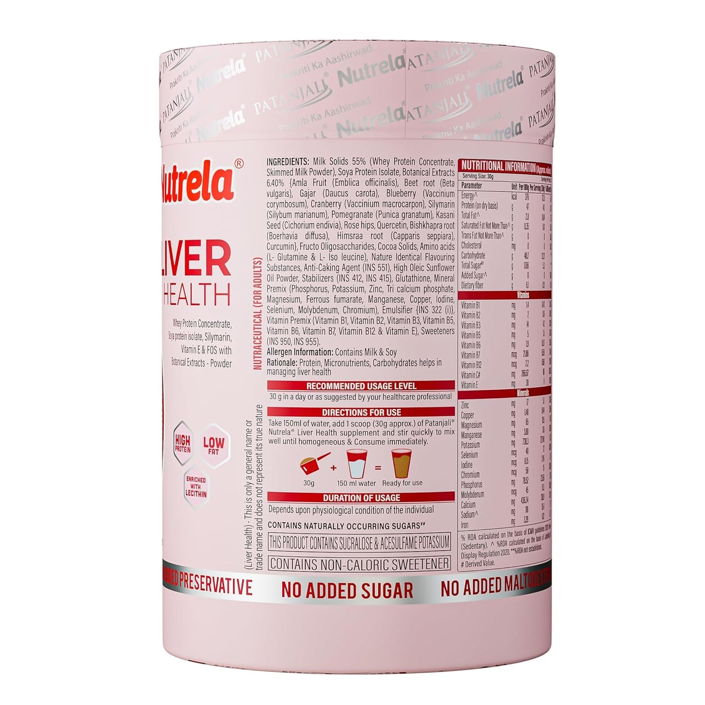Nutrela Liver Health | High-Protein Nutritional Supplement for Liver Detox & Repair | Botanical Extracts & 21 Micronutrients â€“ 400g