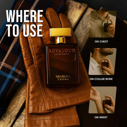 Arabian Aroma Royal Oud Perfume for Men, Sophistication and Elegance bold, lasting Impression For a MATURE MAN, Eau De Perfume(30 Ml)