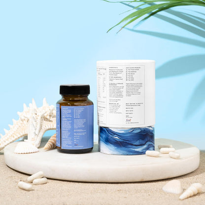 Earthful Marine Magnesium | Sourced from Ireland Sea Waters | For Restful Sleep, Stress Relief, Muscle Relaxation | 30 Capsules (30 Days Pack)