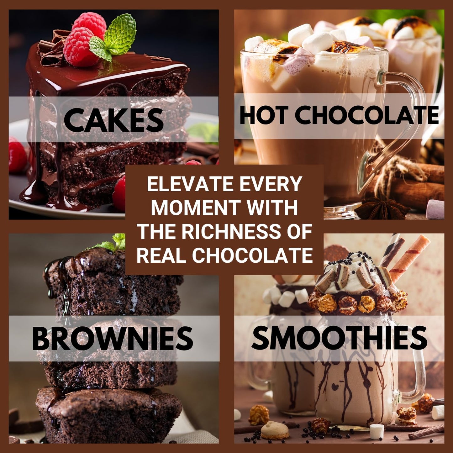 Bliss of Earth 500gm Alkalized Dark Cocoa Powder for Chocolate Cake Making & Chocolate Hot Milk Shake, Unsweetened