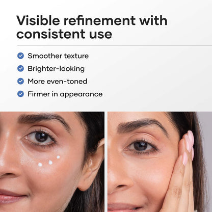 Cureskin Vitamin K + Retinol 01% Under Eye Cream | Reduces Dark Circles, Wrinkles & Fine Lines | With Peptides for Puffiness | For Women & Men | 15 gm