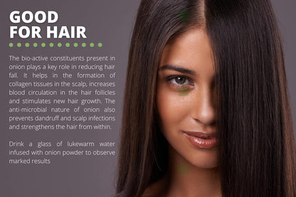 Bliss Of Earth 500Gm Natural Red Onion Powder, Dehydrated, Good For Cooking & Hair Growth